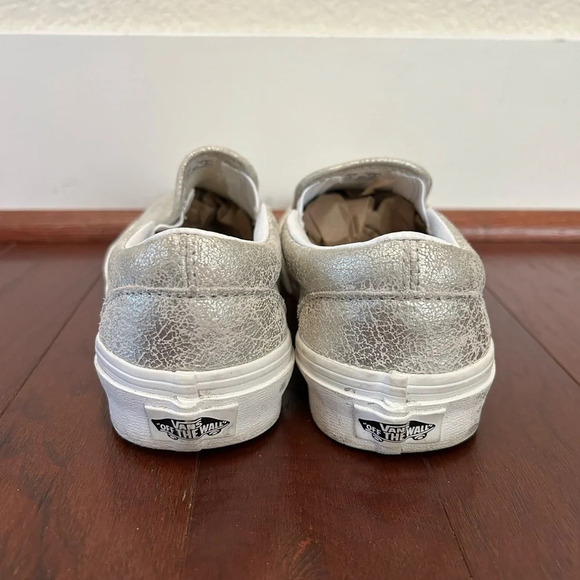 VANS CLASSIC SLIP-ON (CRACKED SILVER) SHOES men 5 women 6.5 - Picture 8 of 11